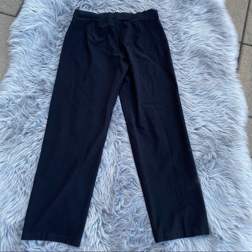 Eileen Fisher Wide Leg Stretch Pants Black M